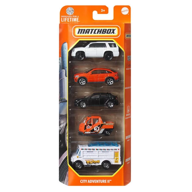 Matchbox: City Adventure II kisautók 5 db-os szett – Mattel