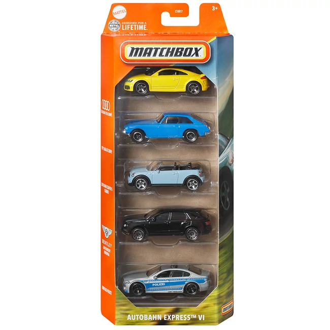 Matchbox: Autobahn Express VI kisautók 5 db-os szett – Mattel