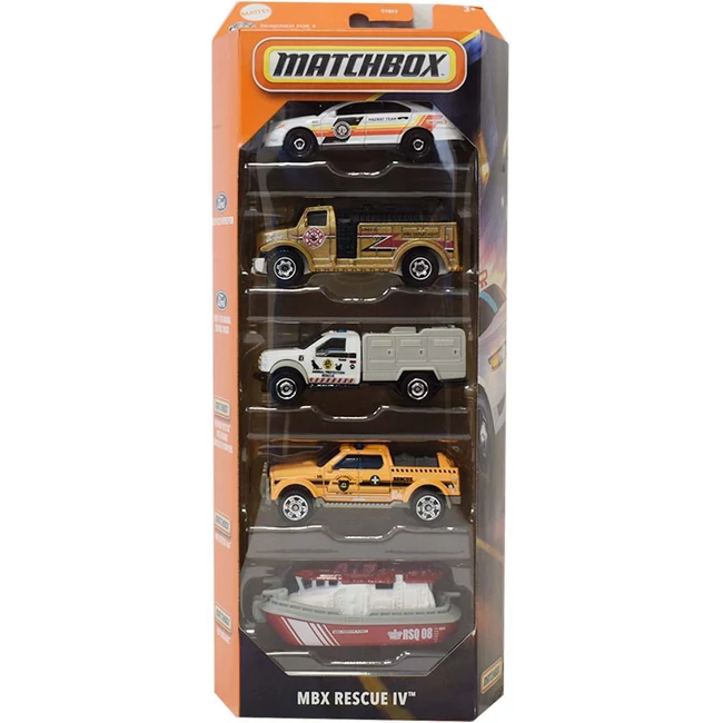 Matchbox: MBX Rescue IV kisautók 5 db-os szett – Mattel