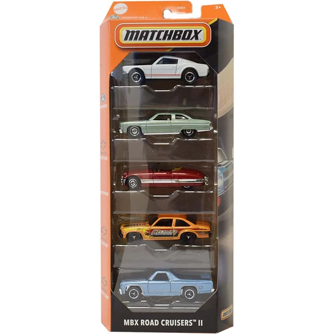 Matchbox: MBX Road Cruisers II kisautók 5 db-os szett – Mattel