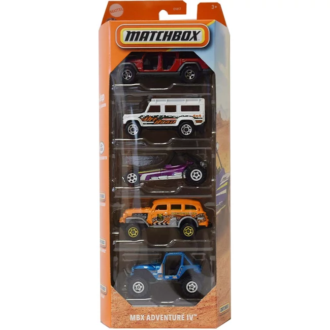 Matchbox: MBX Adventure IV kisautók 5 db-os szett – Mattel