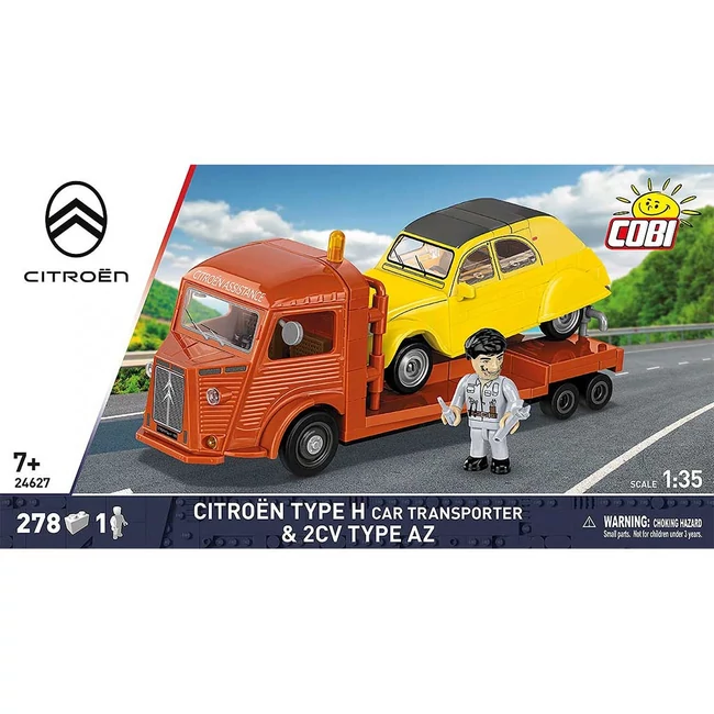 COBI: Citroen Type H Car Transporter &amp; 2CV Type AZ autó építőjáték (24627)