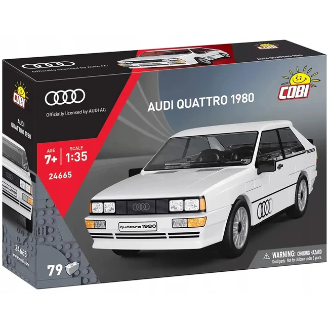 COBI: Audi Quattro 1980 fehér autó építőjáték (24665)
