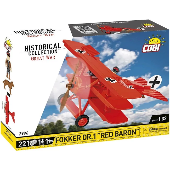 COBI: Fokker Dr. I „Vörös báró” építőjáték (2996)