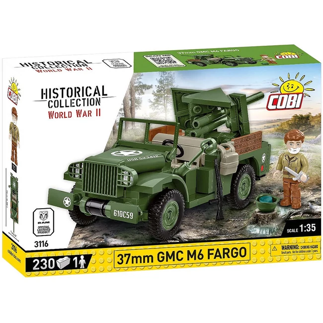 COBI: WW II 37mm GMC M6 Fargo építőjáték (3116)