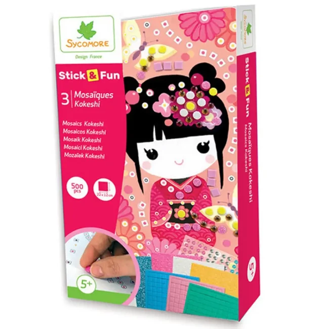 Stick'N Fun mozaikkép készítő készlet – Kokeshi