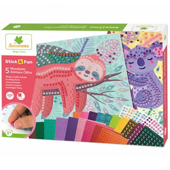 Stick'N Fun mozaikkép készítő készlet – Ölelni való állatok