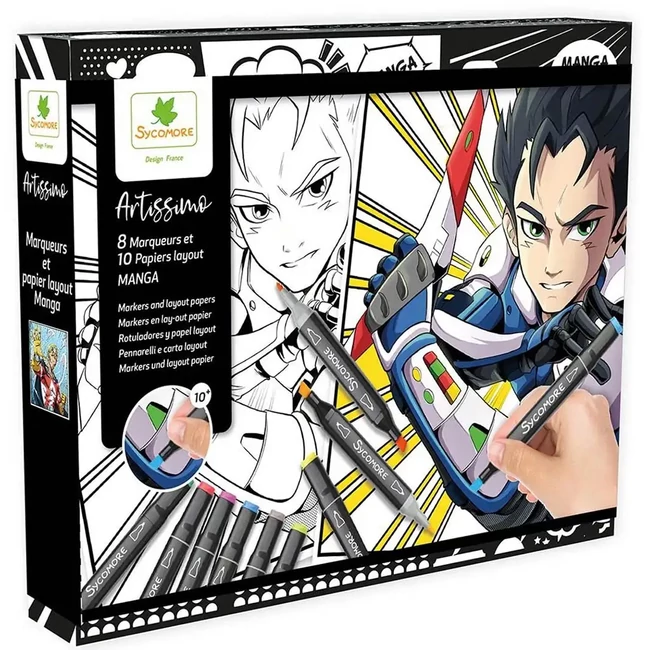 Sycomore Artissimo Manga színező – Fiú hősök
