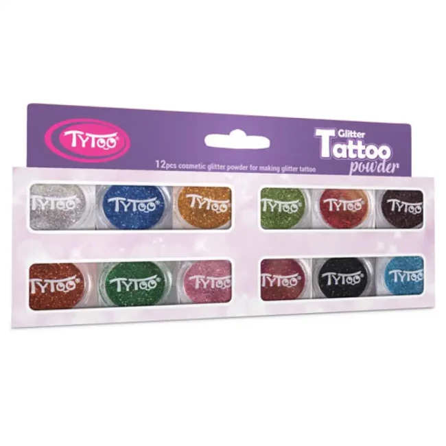 TyToo: Legszebb színek válogatása csillámpor szett 12×2,5ml