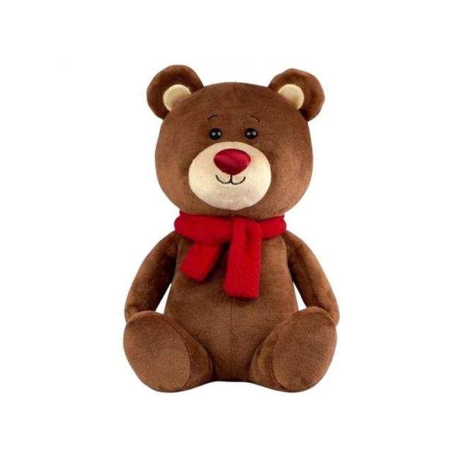 Fényes orrú plüss barna maci 25 cm-es