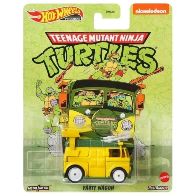 Hot Wheels: Premium Real Rides Tini Nindzsa Teknőcök Party Wagon kisautó 1/64 – Mattel