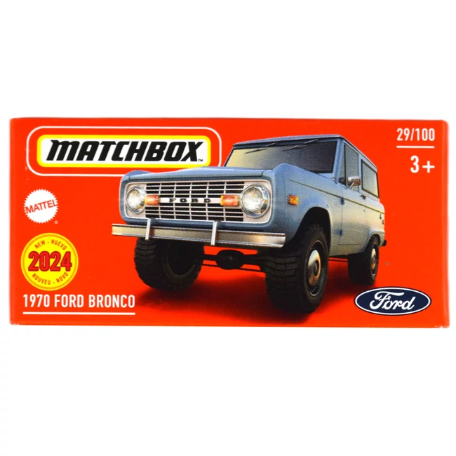 Matchbox: Papírdobozos 1970 Ford Bronco kisautó 1/64 – Mattel