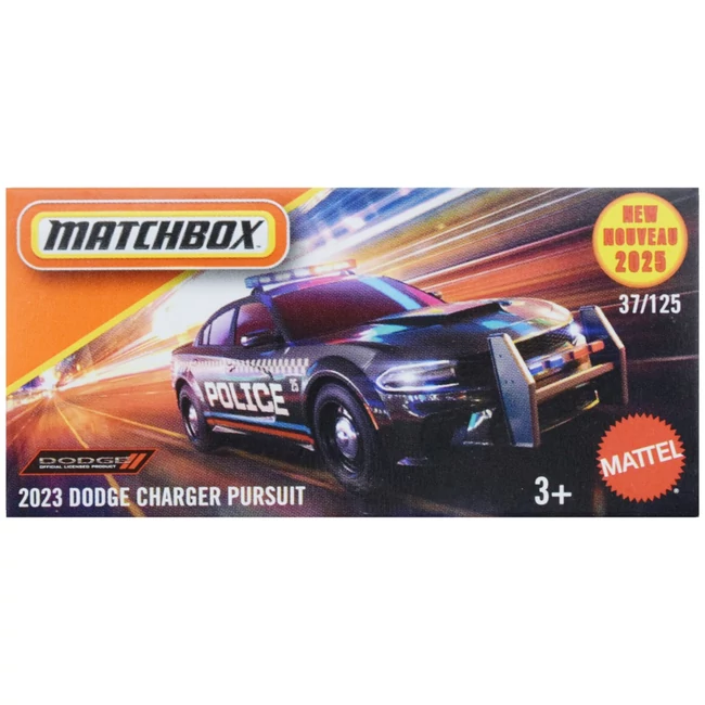 Matchbox: Papírdobozos 2023 Dodge Charger Pursuit kisautó kisautó 1/64 – Mattel