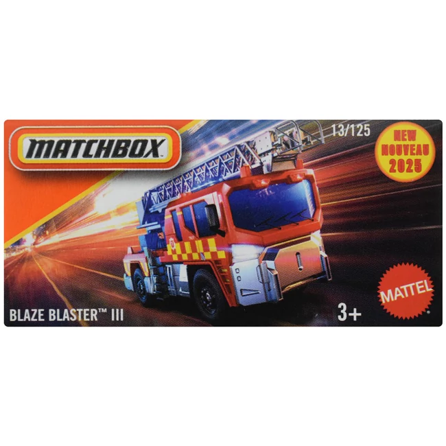 Matchbox: Papírdobozos Blaze Blaster III tűzoltóautó 1/64 – Mattel