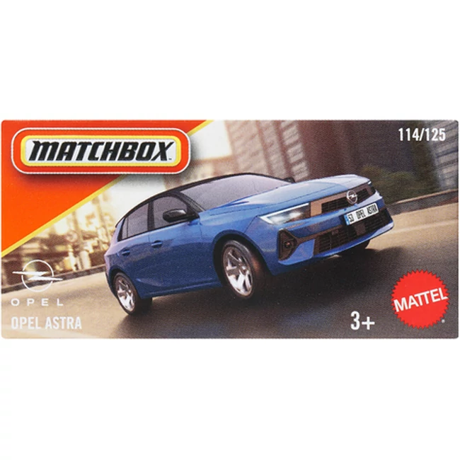 Matchbox: Papírdobozos Opel Astra kisautó 1/64 – Mattel