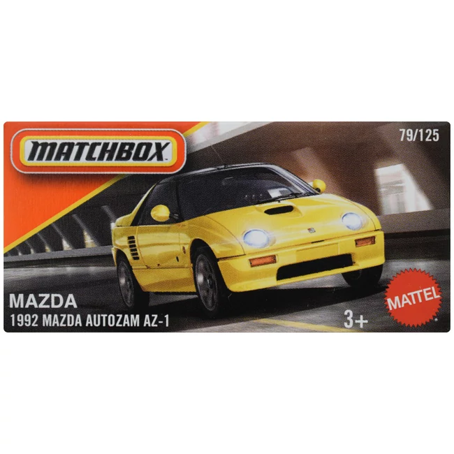 Matchbox: Papírdobozos 1992 Mazda Autozam AZ-1 kisautó 1/64 – Mattel