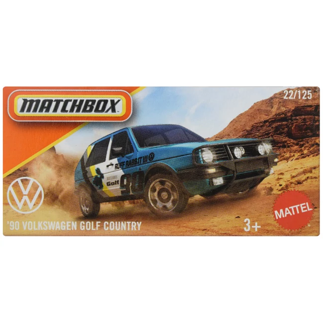 Matchbox: Papírdobozos ’90 Volkswagen Golf Country kisautó 1/64 – Mattel