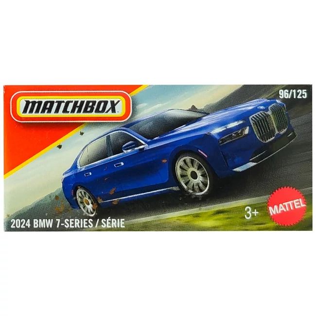 Matchbox: 2024 BMW 7-Series kék papírdobozos kisautó 1/64 – Mattel