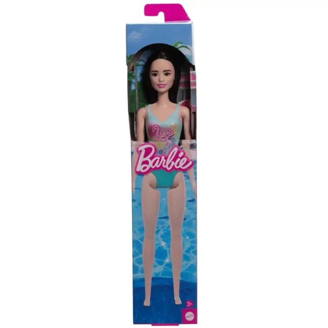Barbie Beach baba kék mintás fürdőruhában – Mattel