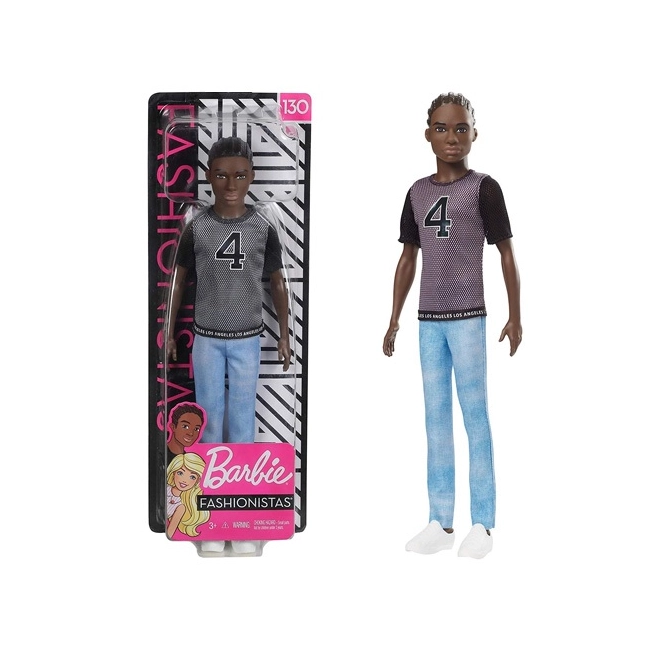Barbie Fashionista fiú baba farmerban és pólóban – Mattel