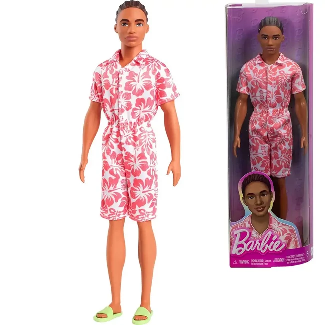 Barbie: Divatdiktátor Ken baba rózsaszín virágos ruhában – Mattel