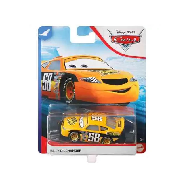 Verdák: Billy Oilcharger karakter kisautó narancssárga 1/55 – Mattel