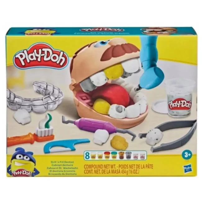 Play-Doh: Dr. Drill N Fill fogorvosi gyurmaszett kiegészítőkkel – Hasbro