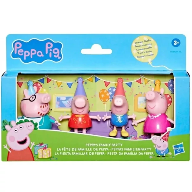 Peppa malac: Családi Party 4 db-os figura szett – Hasbro
