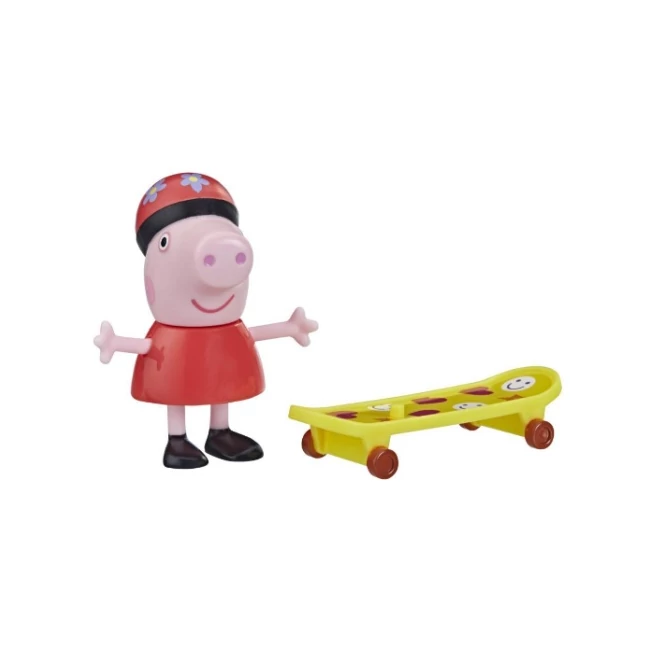 Peppa malac: Peppa malac bukósisakban gördeszkával figura szett – Hasbro