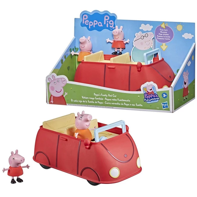 Peppa malac: Peppa család piros autója figura szett – Hasbro