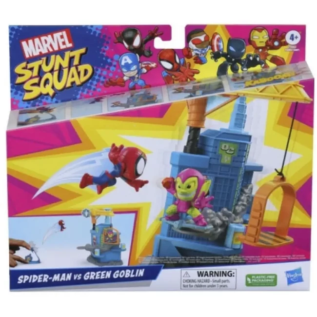 Marvel Stunt Squad: Pókember vs. Zöld Manó kilövőjáték szett – Hasbro