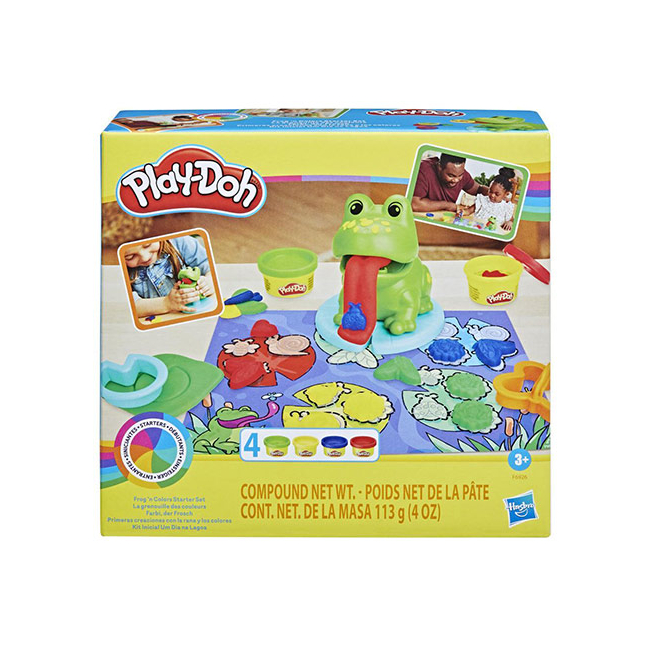 Play-Doh: Békák és színek kezdő készlet 4 db gyurmával – Hasbro