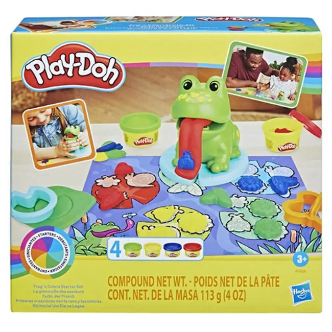 Play-Doh: Békák és színek kezdő készlet 4 db gyurmával – Hasbro