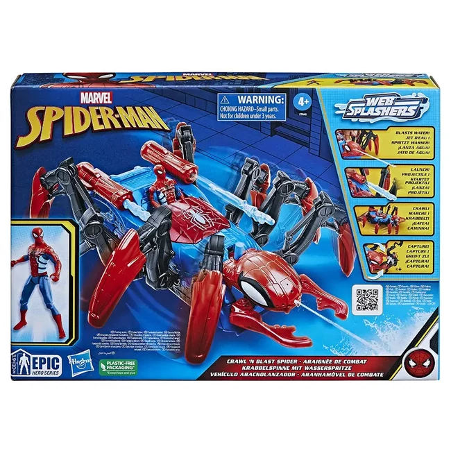 Marvel: Pókember Crawl'N Blast Spider járgány figurával – Hasbro