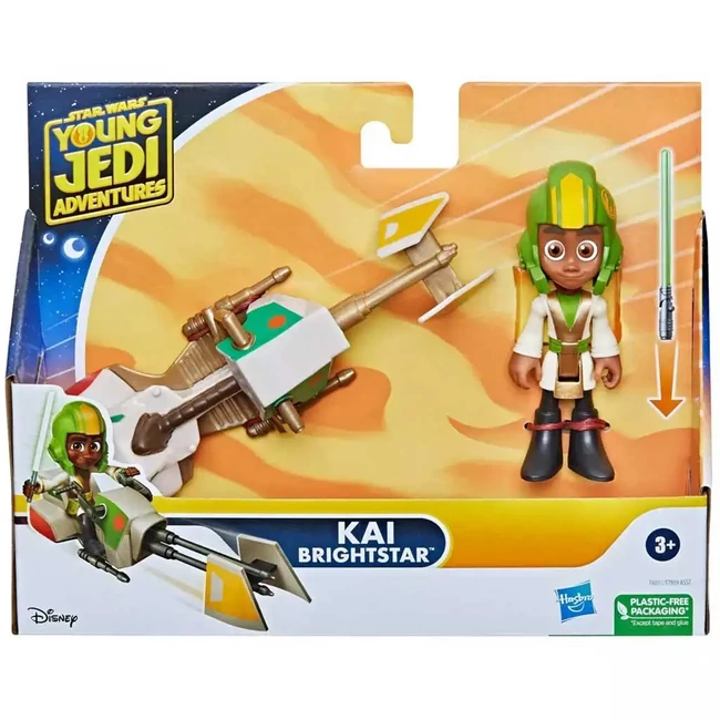 Star Wars: Fiatal Jedik kalandjai – Kai Brightstar figuraszett fogattal 7,5 cm – Hasbro