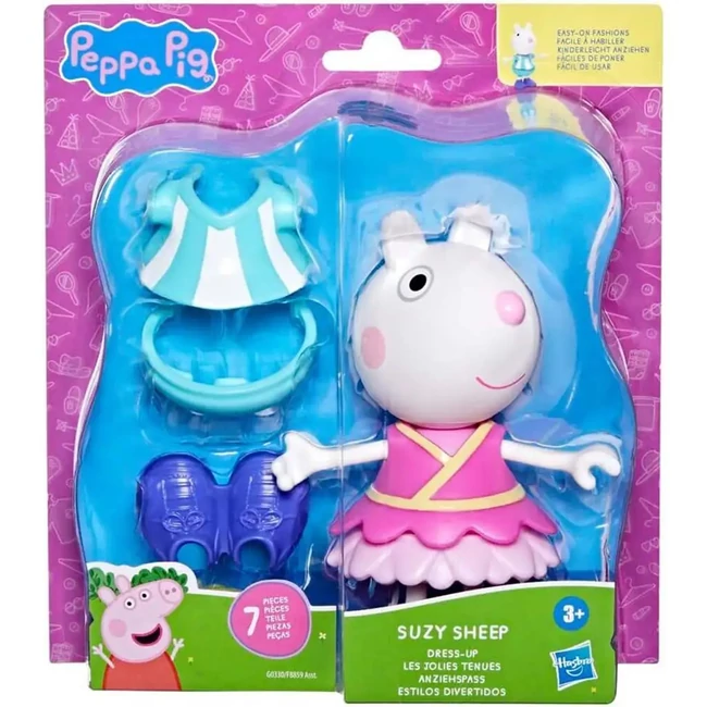 Peppa Malac: Kiöltözött Suzy figuraszett kiegészítőkkel – Hasbro