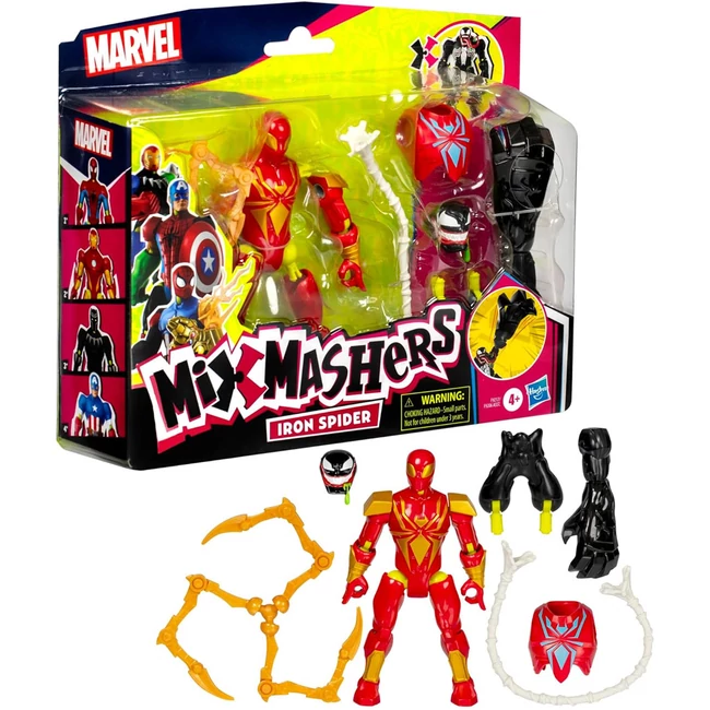 Marvel: Mix Mashers Vas pókember figura kiegészítőkkel – Hasbro