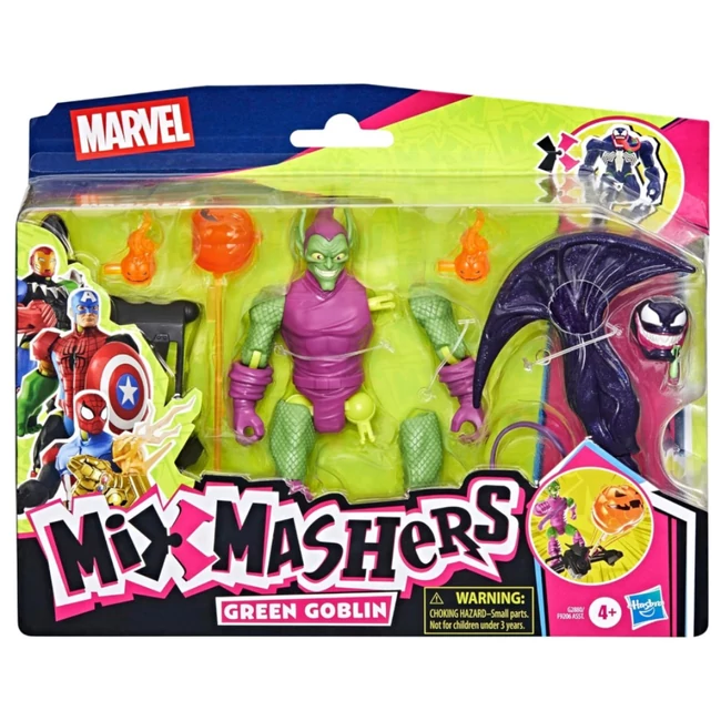 Marvel Mix Mashers: Pókember Zöld manó figura kiegészítőkkel - Hasbro