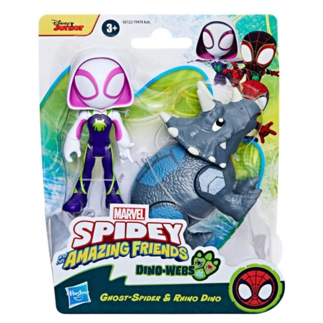 Spidey és csodálatos barátai: Rhino dínó és Ghost Spider Akciófigura szett – Hasbro