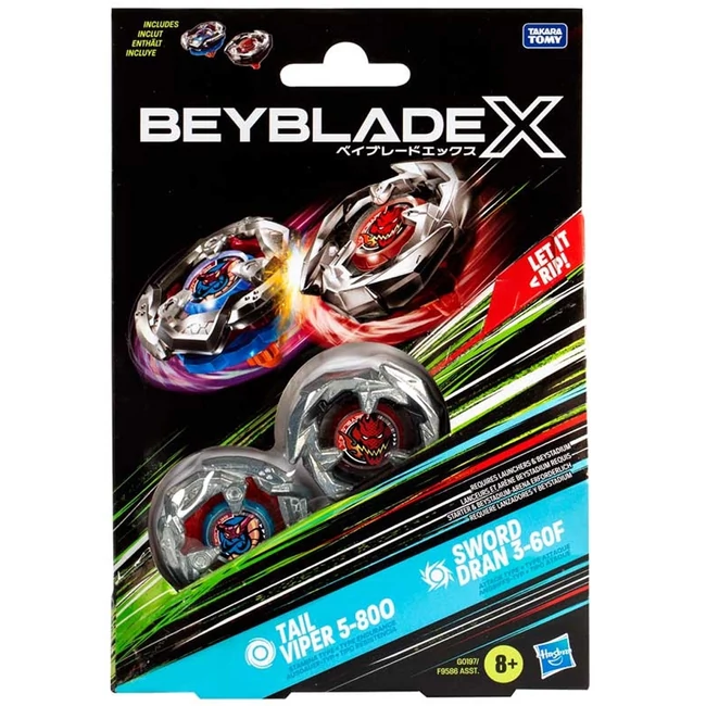Beyblade X: Dual Pack – Tail Viper vs. Sword Dran 2 db-os szett – Hasbro
