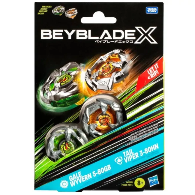 Beyblade X: Gale Wyvern 5–80GB vs. Tail Viper 3–80HN pörgettyű szett – Hasbro