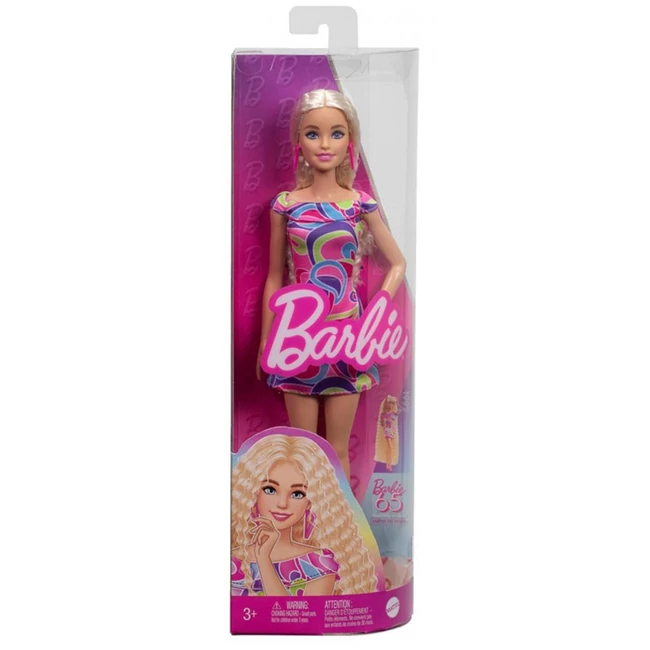 Barbie: Fashionista stílus baba élénk, szokszínű ruhácskában – Mattel