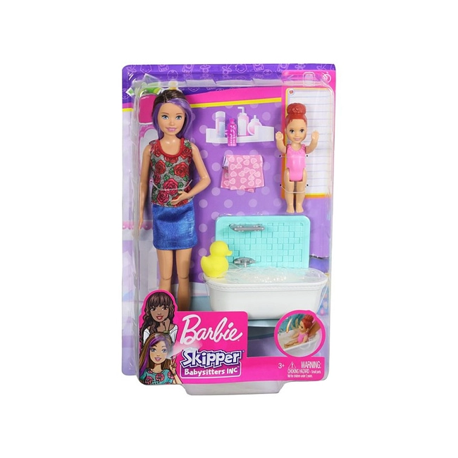 Barbie: Skipper fürdető bébiszitter játékszett – Mattel