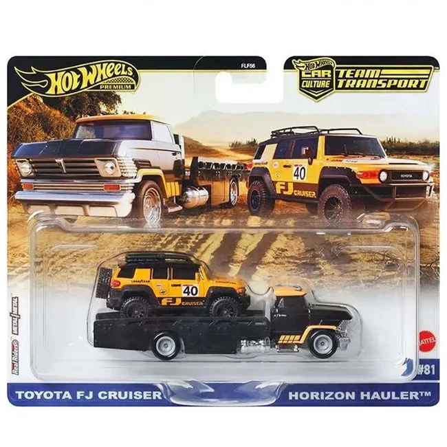 Hot Wheels: Horizon Hauler Prémium autószállító és Toyota FJ Cruiser kisautó 1/64 – Mattel