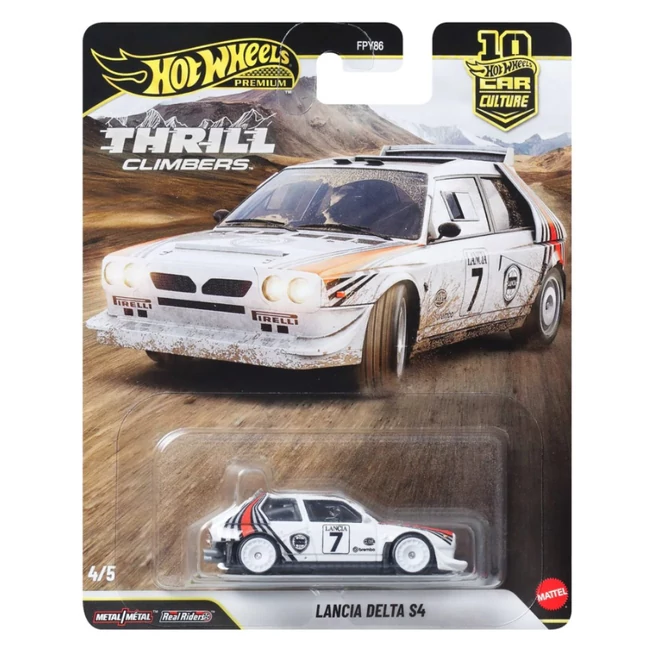 Hot Wheels Premium: Cool-túra Lancia Delta S4 kisautó 1/64 – Mattel