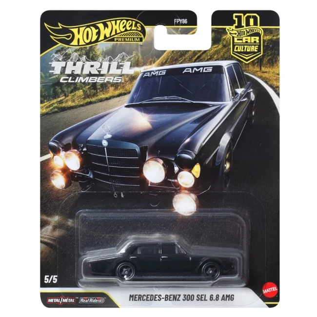 Hot Wheels Premium: Cool-túra Mercedes-Benz 300 SEL 6.8 AMG kisautó 1/64 – Mattel