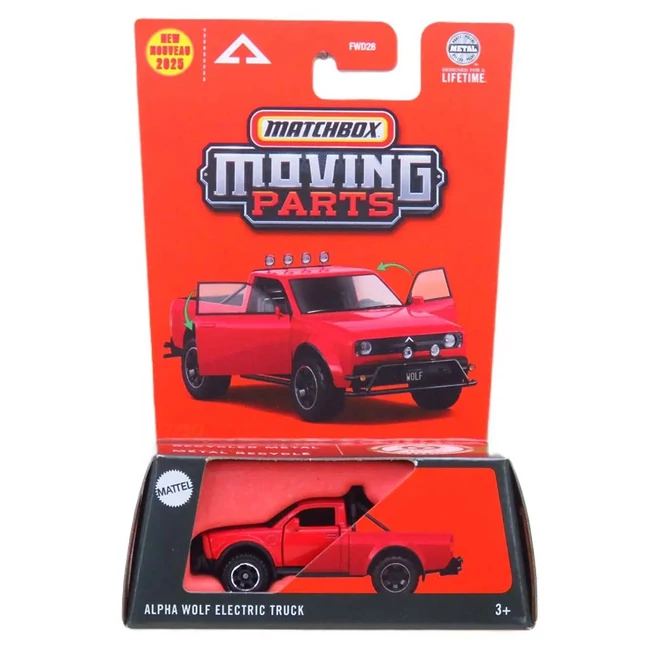 Matchbox: Moving Parts – Alpha Wolf Electric Truck nyitható kisautó 1/64 – Mattel