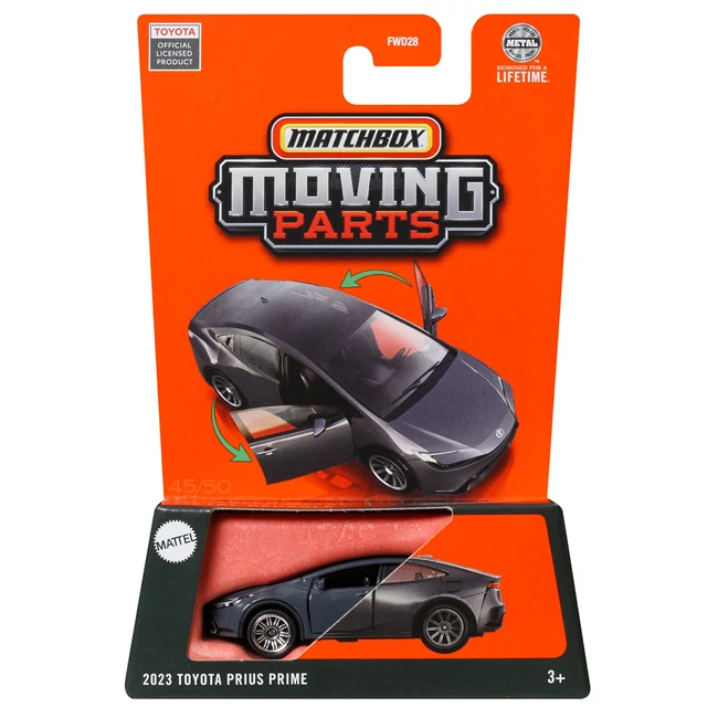 Matchbox: Moving Parts – Nyitható kisautó 2023 Toyota Prius Prime 1/64 – Mattel