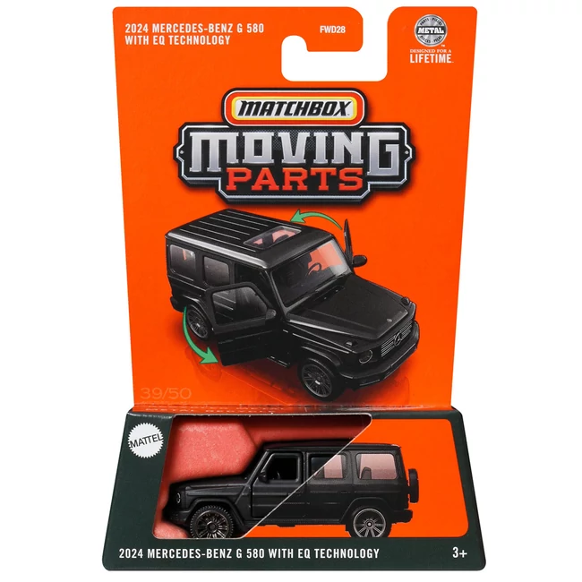 Matchbox: Moving Parts – Nyitható kisautó 2024 Mercedes-Benz G 580 with EQ Technology 1/64 – Mattel