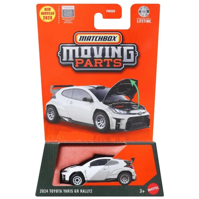Matchbox: Moving Parts: 2024 Toyota Yaris GR Rally2 nyitható kisautó 1/64 - Mattel